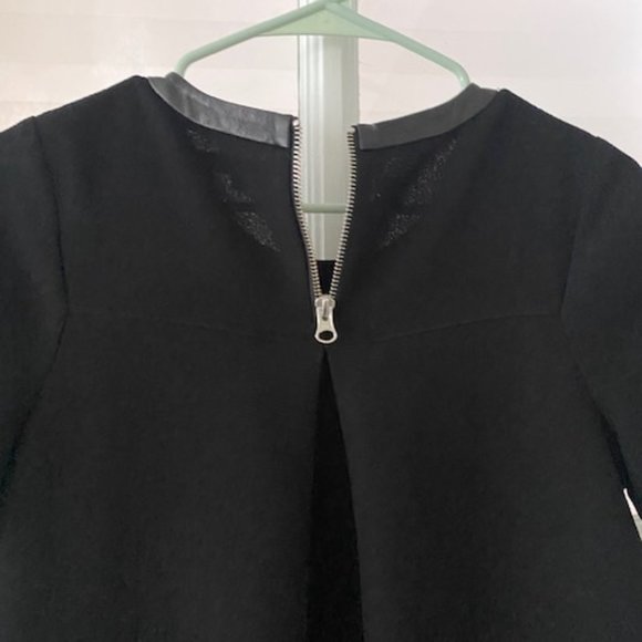 Madewell Leather Trimmed Shift Dress - Picture 7 of 7